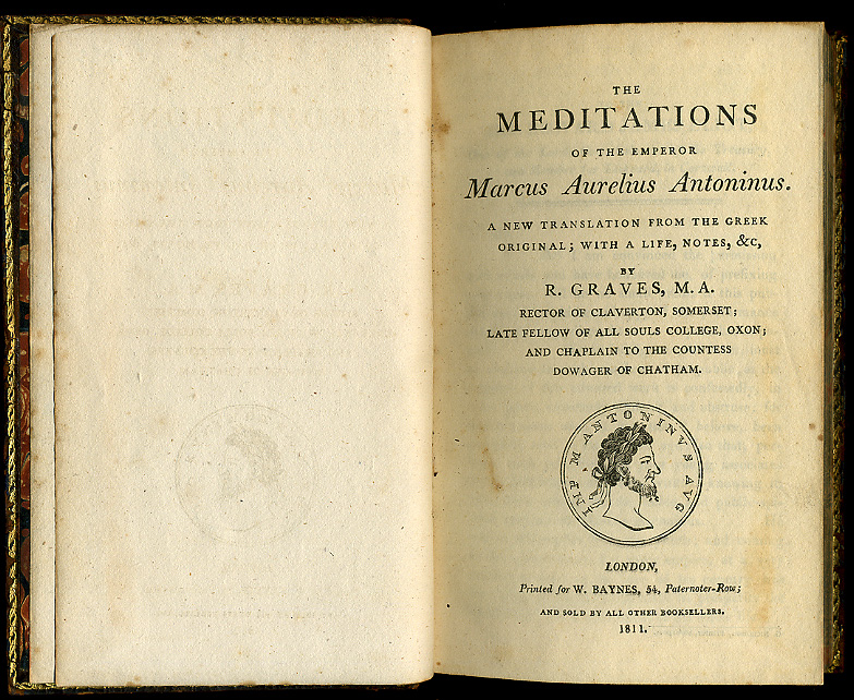 Meditations, first page of the 1792 English translation by Richard Graves