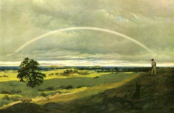Caspar David Friedrich, 1810, Landschaft mit Regenbogen